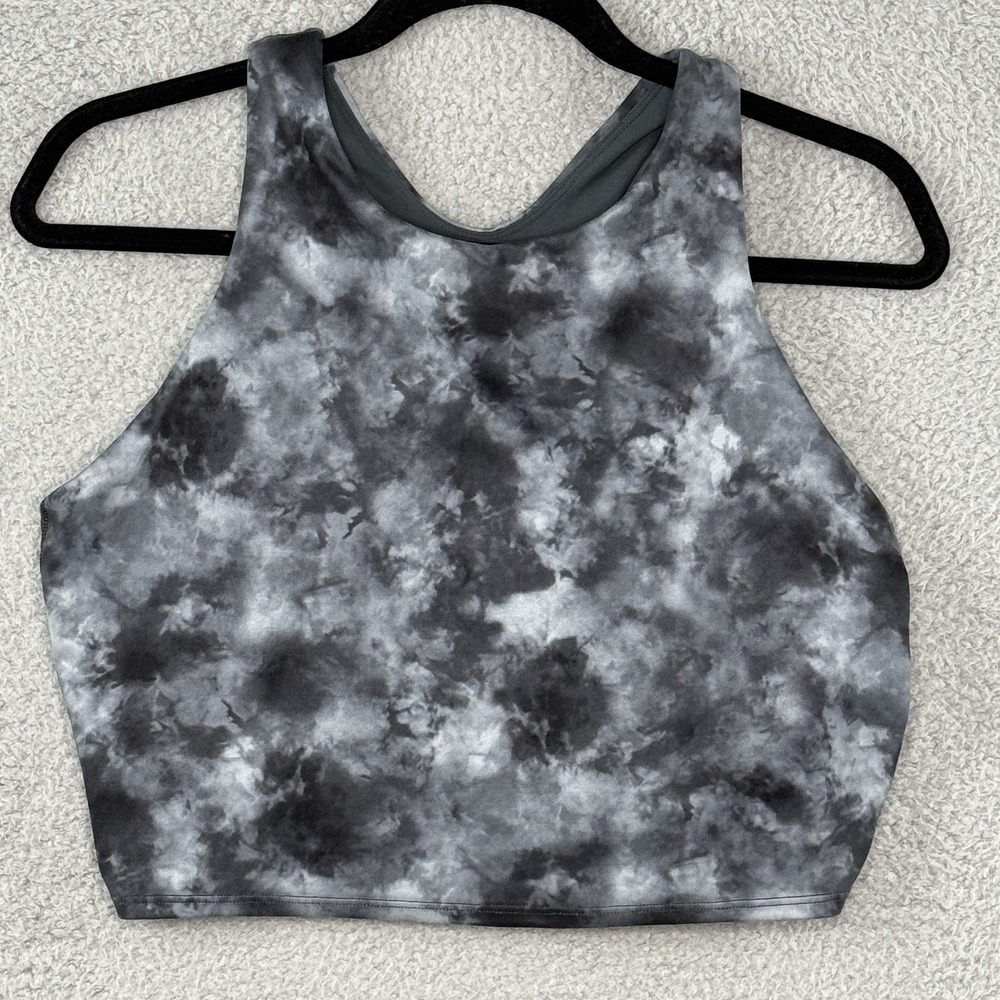 Athleta Conscious Crop Sports Racerback Built In Bra Size XL Supernova Dye